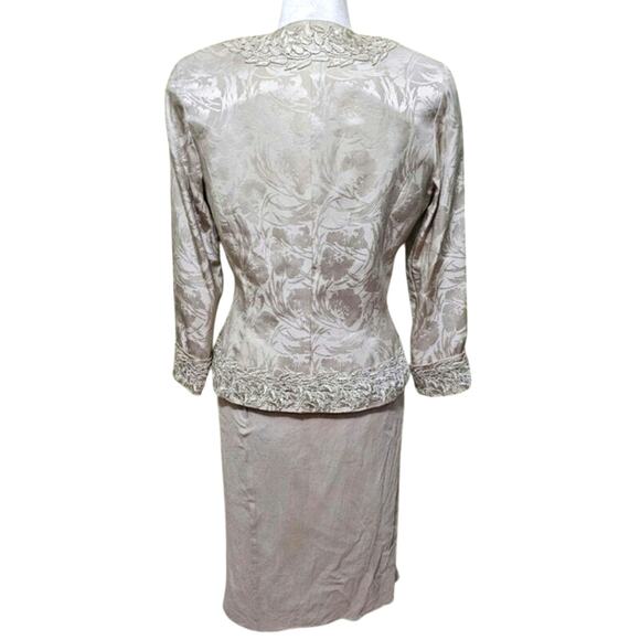 Anne Crimmins for UMI Collections Vintage 100% Silk Skirt Suit Size 4 - Picture 2 of 7